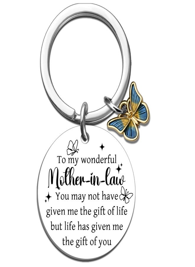 MOEXUKO Mother of the Groom Gifts Mother in Law Birthday Gifts Christmas Stocking Stuffers for Women Best Mothers in Law Keychain Wedding Halloween Thanksgiving Mothers Day Gift for Mom Keyring - Image 1